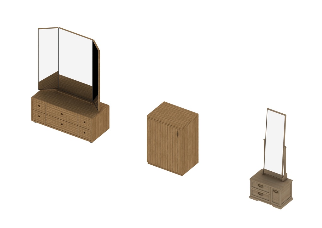 昭和の家具シリーズ「タンスいろいろ」3Dデータ