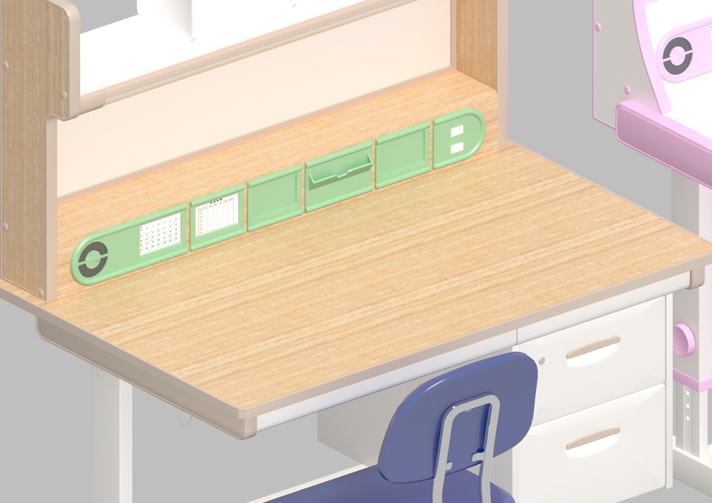 昭和の子供部屋「男児・女児用、学習机と椅子」3Dデータ