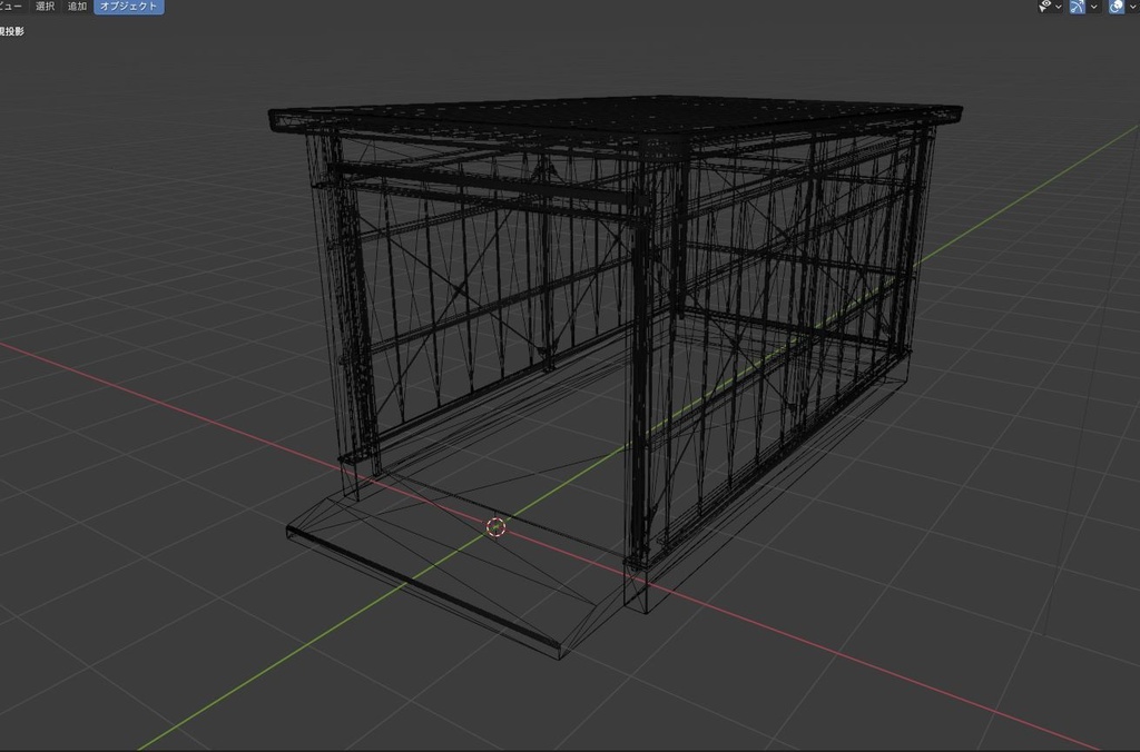 「プレハブ車庫」3Dデータ