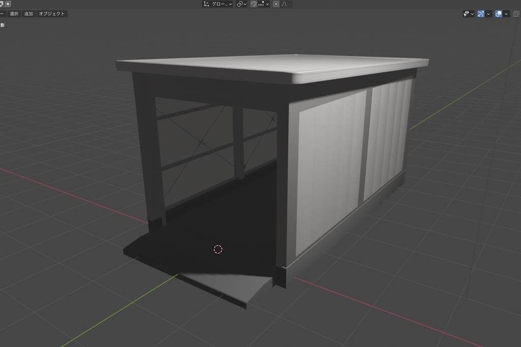 「プレハブ車庫」3Dデータ