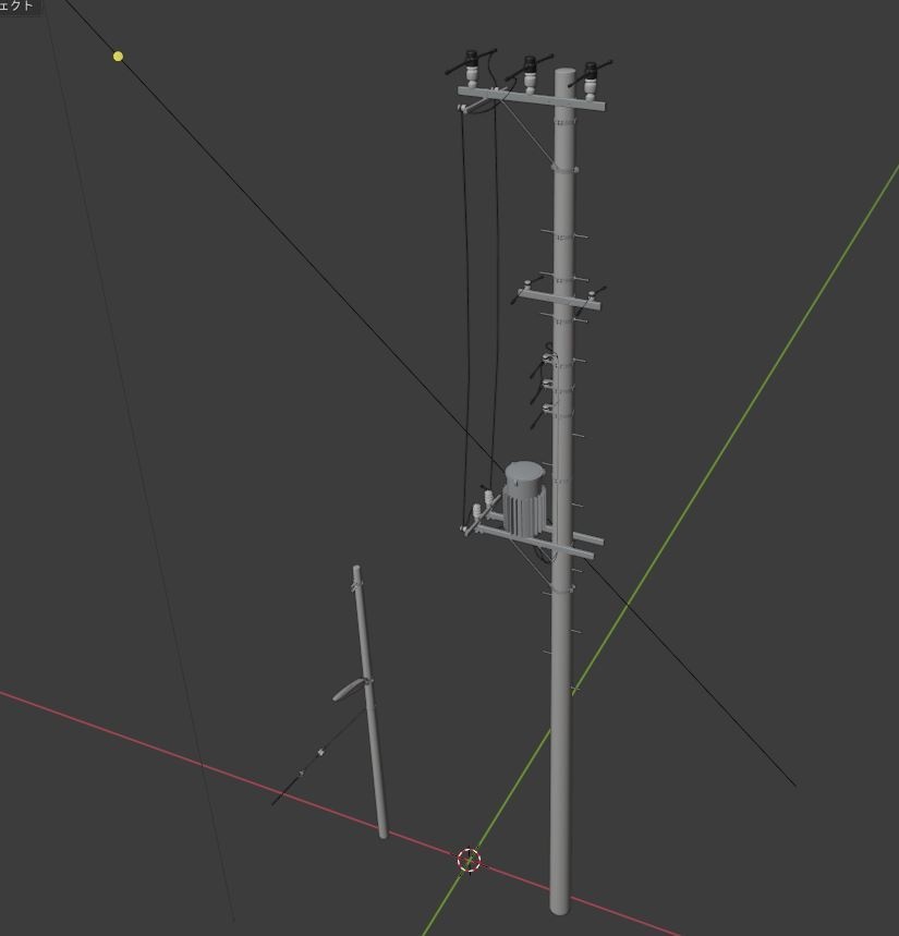 街並みの添景「電柱・街灯」3Dデータ