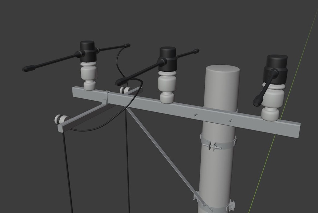 街並みの添景「電柱・街灯」3Dデータ