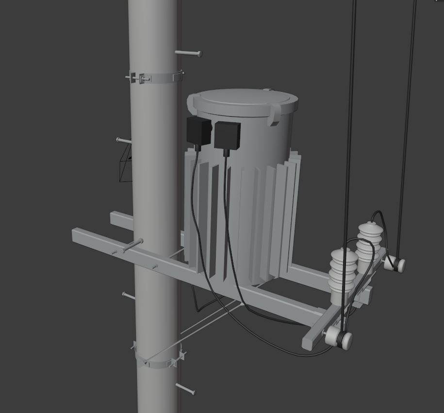 街並みの添景「電柱・街灯」3Dデータ