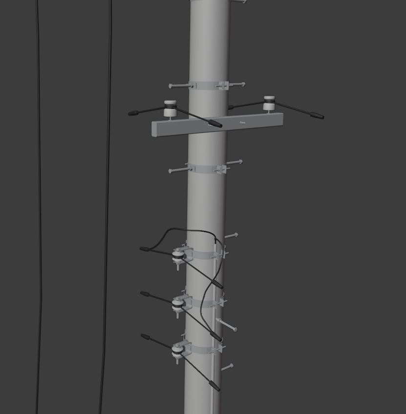 街並みの添景「電柱・街灯」3Dデータ