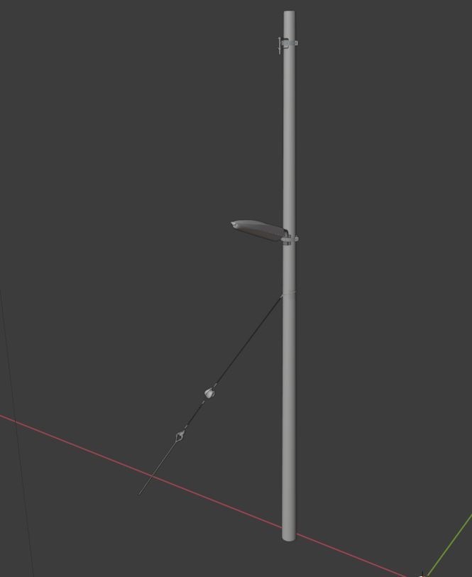 街並みの添景「電柱・街灯」3Dデータ