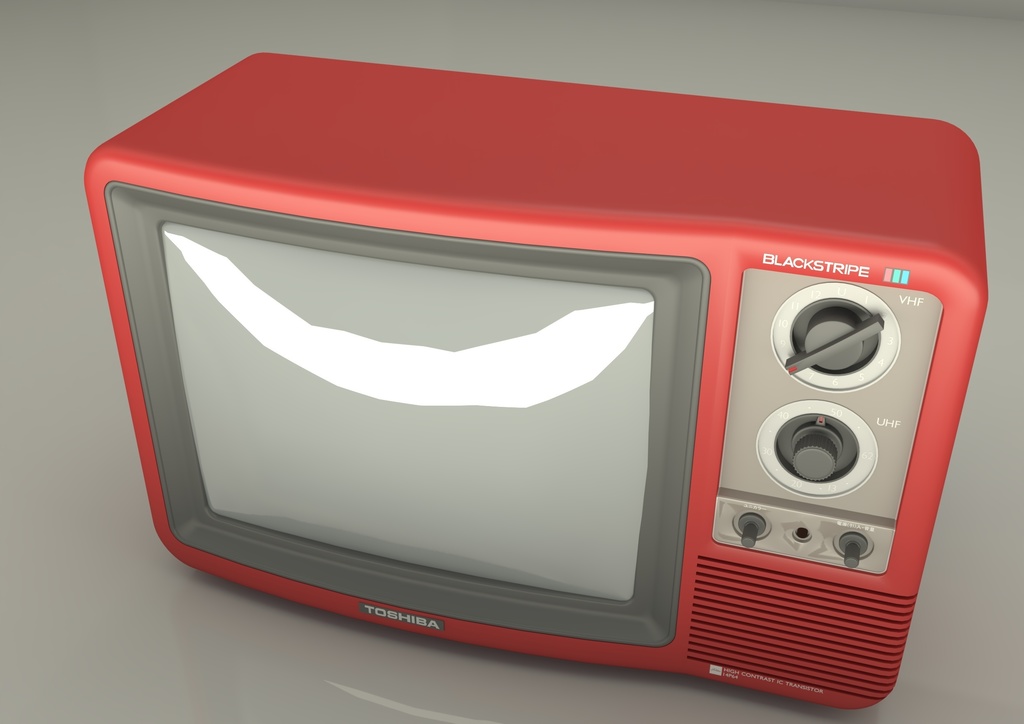 【昭和レトロ】東芝14P64 ブラウン管テレビ【3Dデータ】
