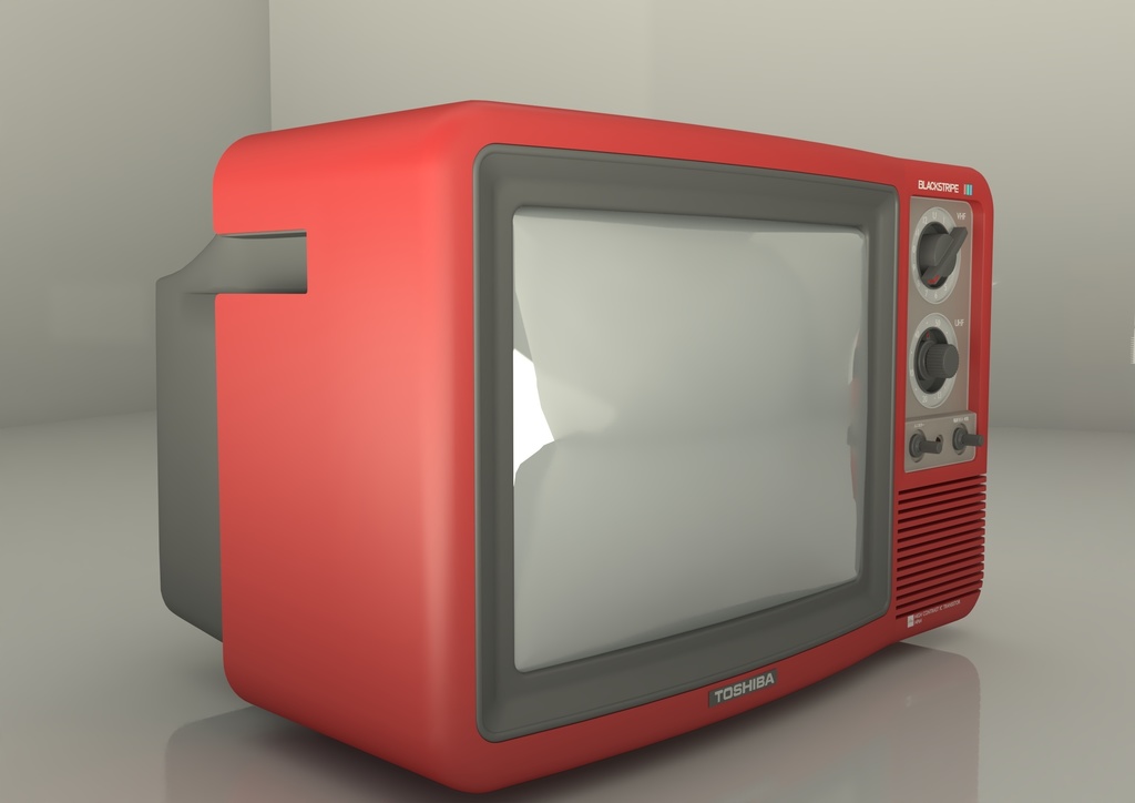 【昭和レトロ】東芝14P64 ブラウン管テレビ【3Dデータ】