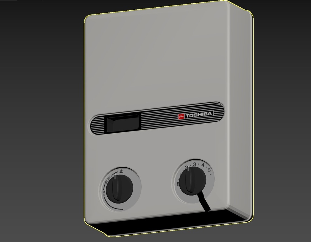 【昭和レトロ】東芝製給湯器【3Dデータ】