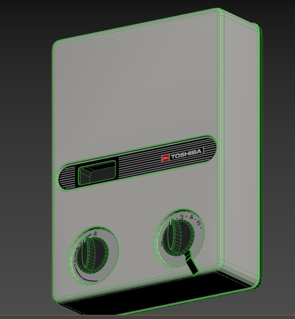 【昭和レトロ】東芝製給湯器【3Dデータ】