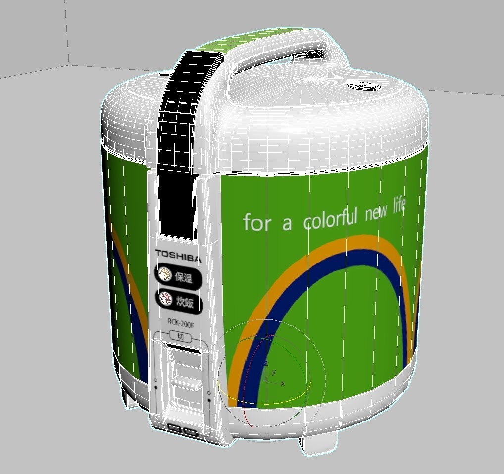 【昭和レトロ】東芝RCK-200F 炊飯ジャー【3Dデータ】