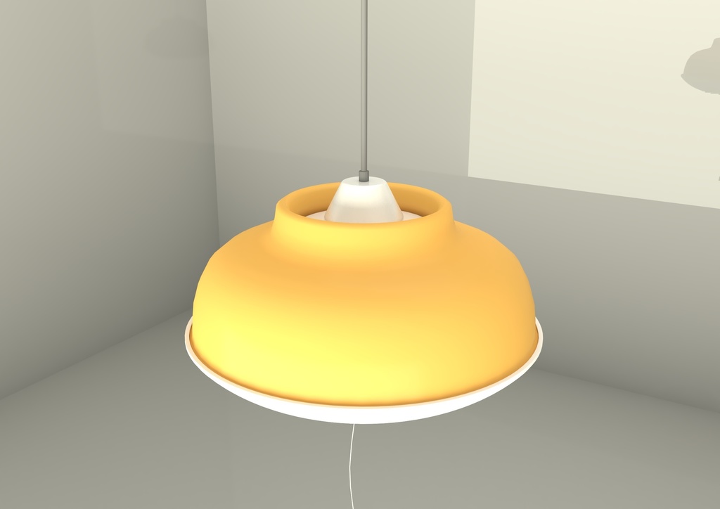 【昭和レトロ】東芝形式不明 レトロ台所照明【3Dデータ】