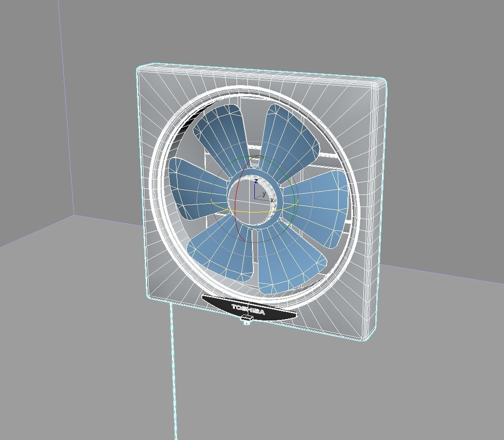 【昭和レトロ】東芝VFH-30M 換気扇【3Dデータ】