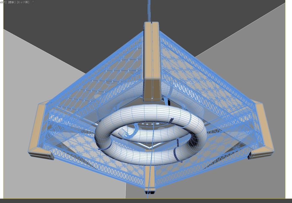 【昭和レトロ】東芝FCP-6128 和風照明器具【3Dデータ】