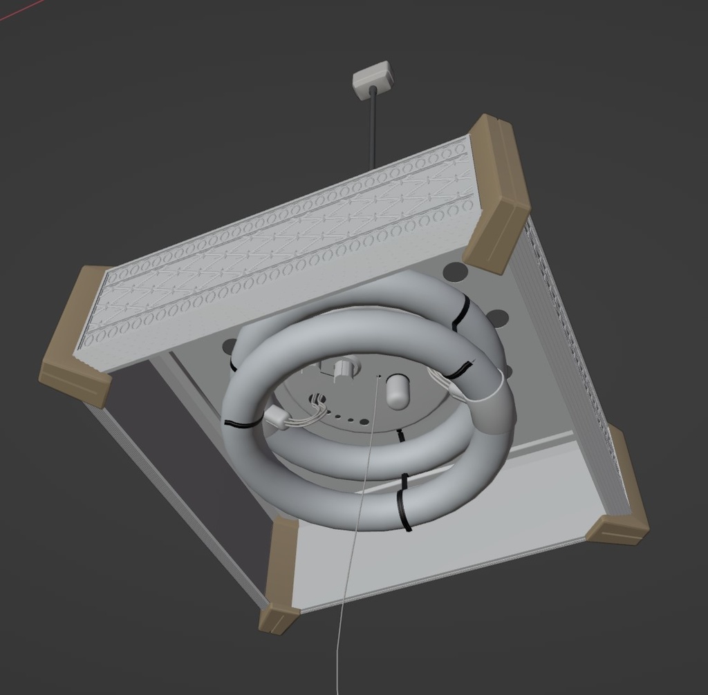 【昭和レトロ】東芝FCP-6128 和風照明器具【3Dデータ】