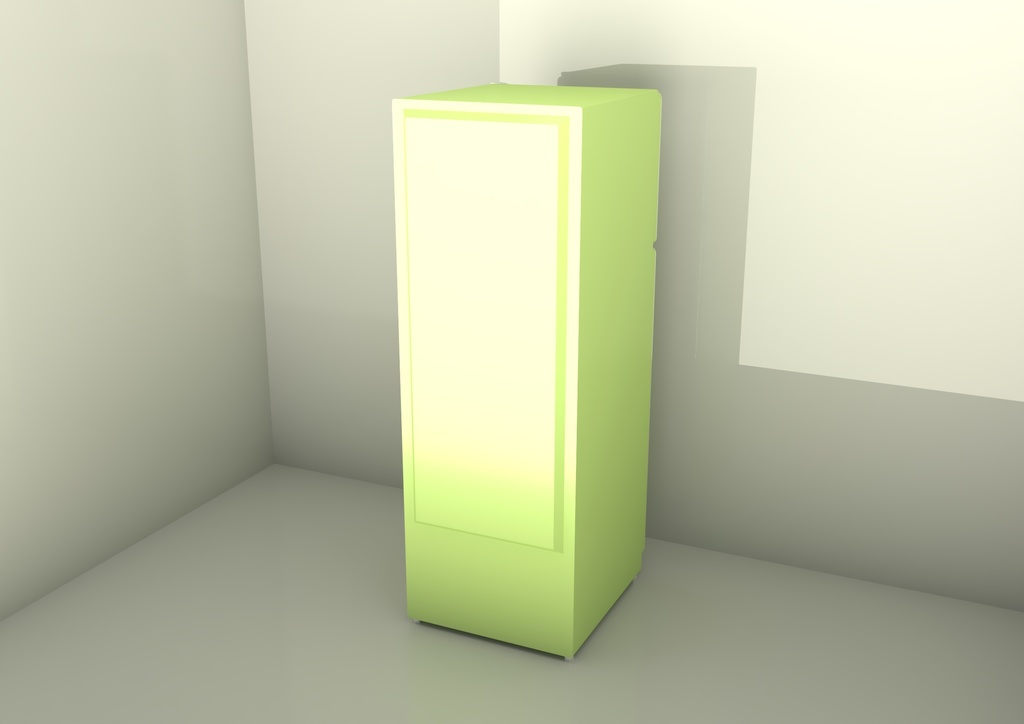 【昭和レトロ】東芝GR-215 「クリアーナ北斗星」冷蔵庫【3Dデータ】