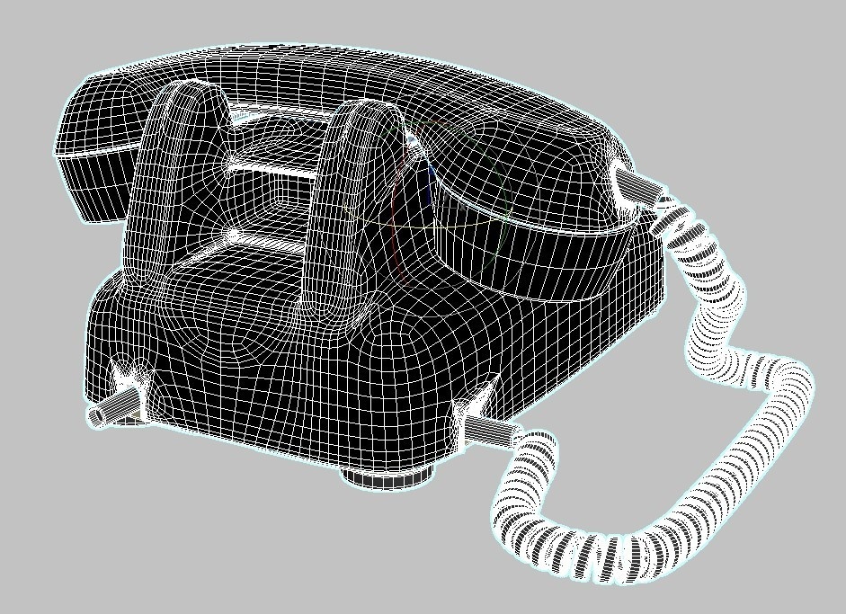 【昭和レトロ】電電公社600-A形 電話機(黒電話)【3Dデータ】
