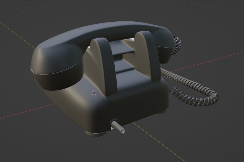 【昭和レトロ】電電公社600-A形 電話機(黒電話)【3Dデータ】
