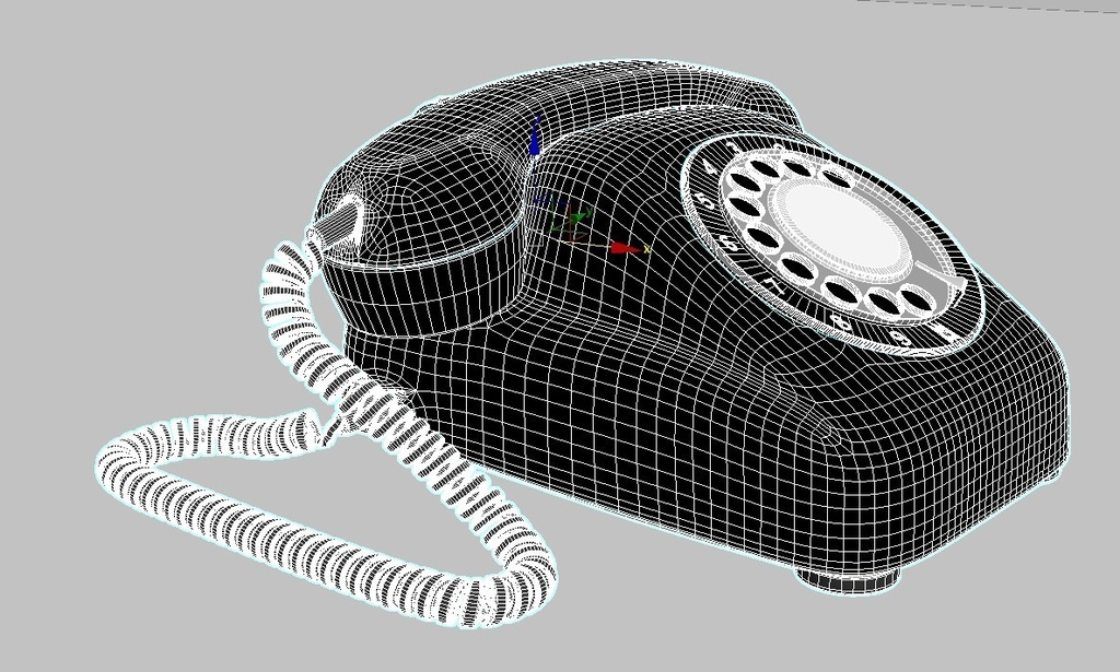 【昭和レトロ】電電公社600-A形 電話機(黒電話)【3Dデータ】