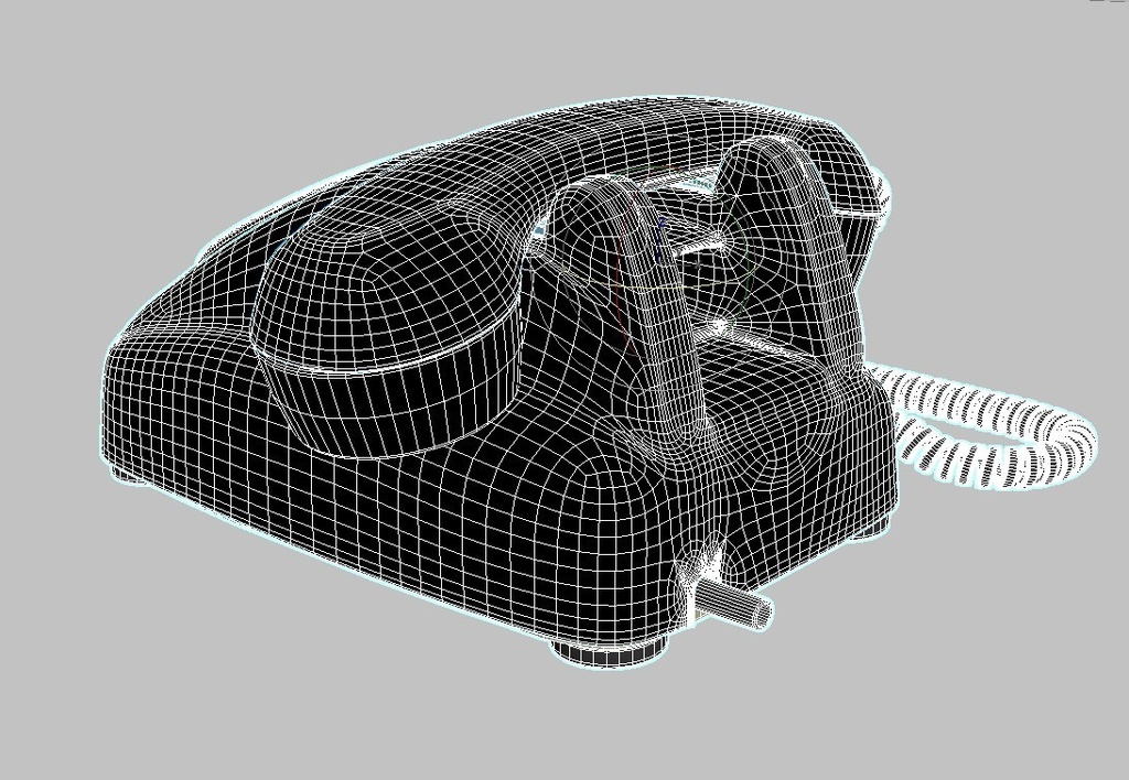 【昭和レトロ】電電公社600-A形 電話機(黒電話)【3Dデータ】