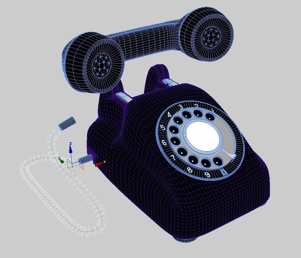 【昭和レトロ】電電公社600-A形 電話機(黒電話)【3Dデータ】