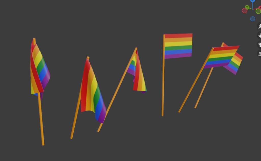 Pride Flag Fbx / Blend