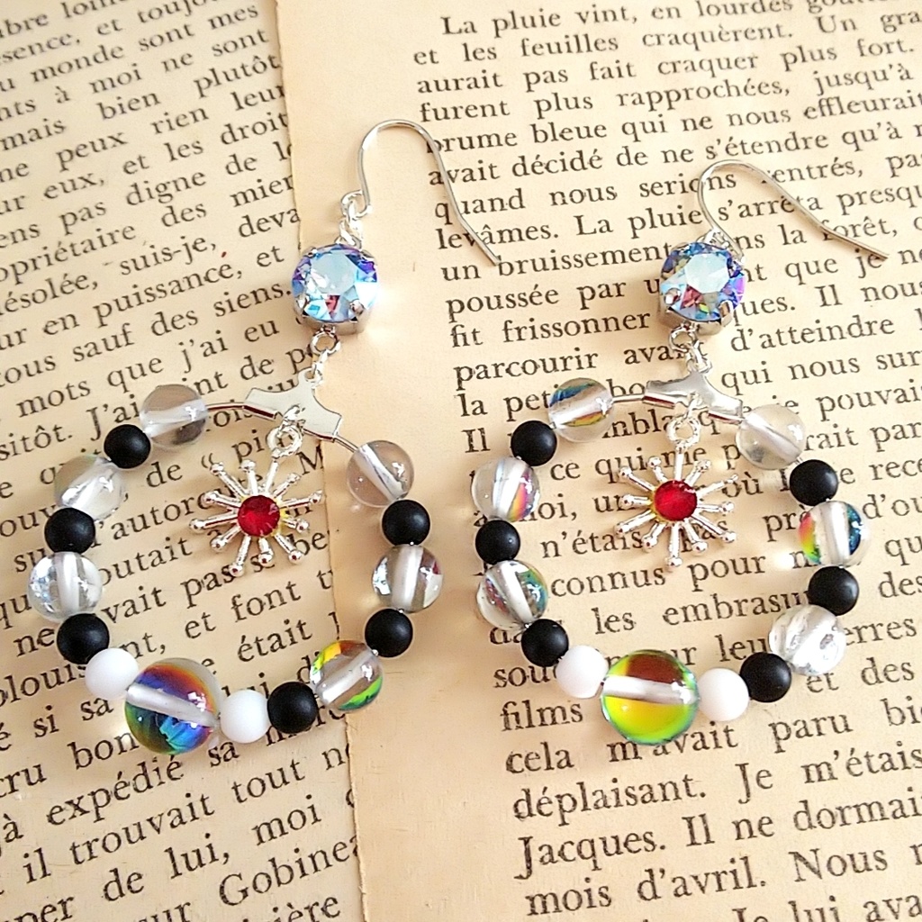 鬼滅 宇随天元 フープピアス イヤリング