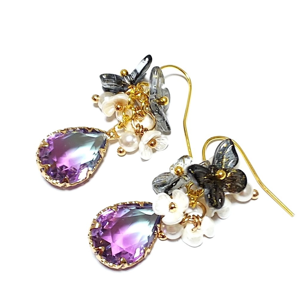 鬼滅 胡蝶 ドロップ ピアス