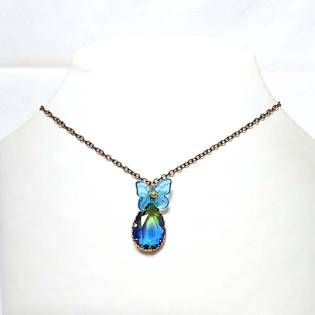 鬼滅 アオイ 蝶 ネックレス