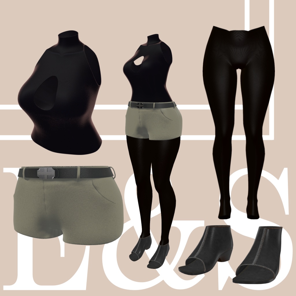 【Moduler Avatar対応】森羅専用お姉さんコーデ【PB設定済】【バラ売り対応】