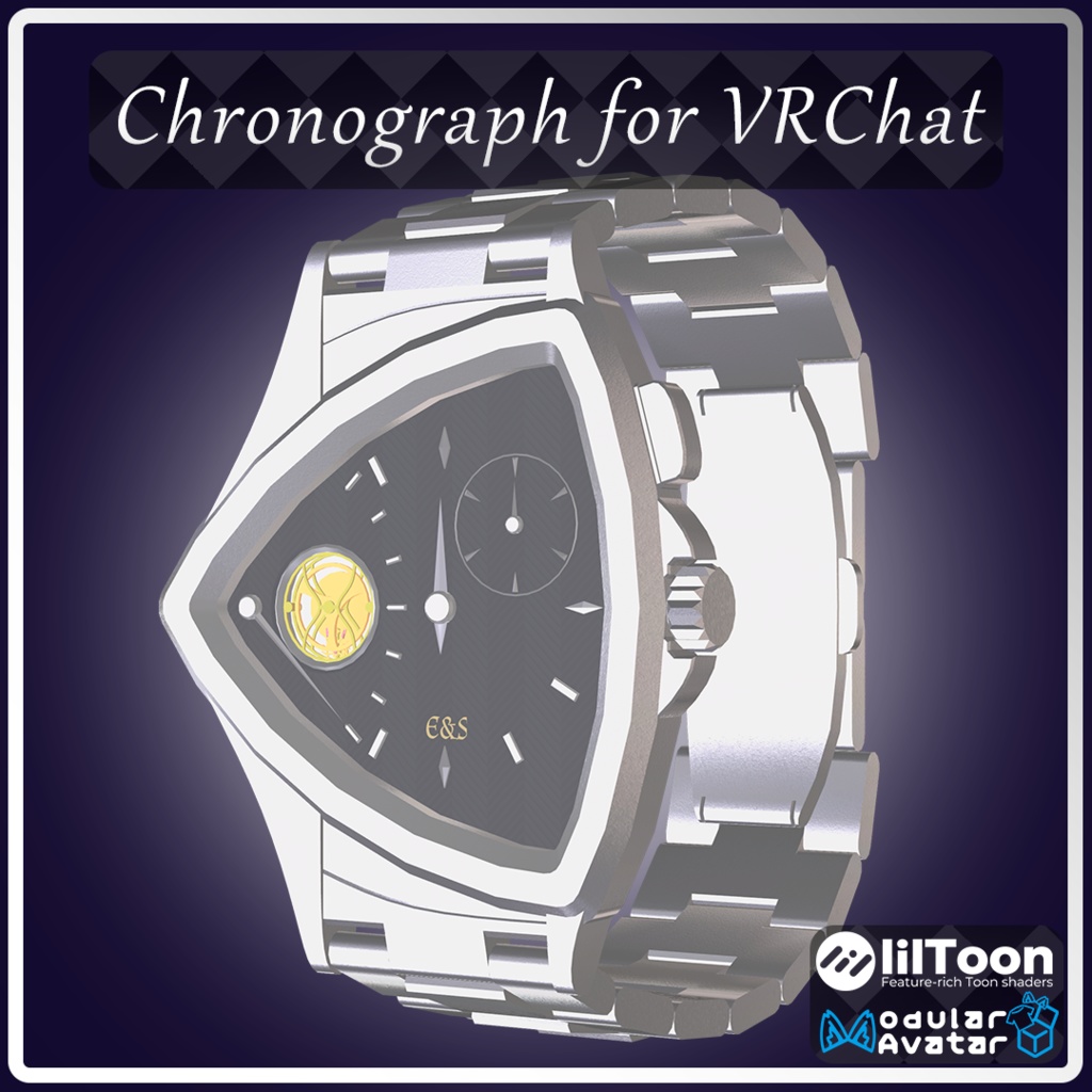 【ギミック付き】VRC用スタイリッシュな腕時計【MA対応】