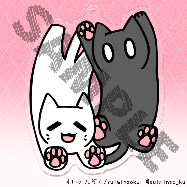 にゃあとにっき アクリルキーホルダー70 x 70 (mm)