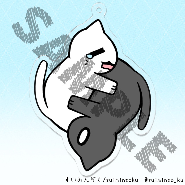 にゃあとにっき アクリルキーホルダー70 x 70 (mm)