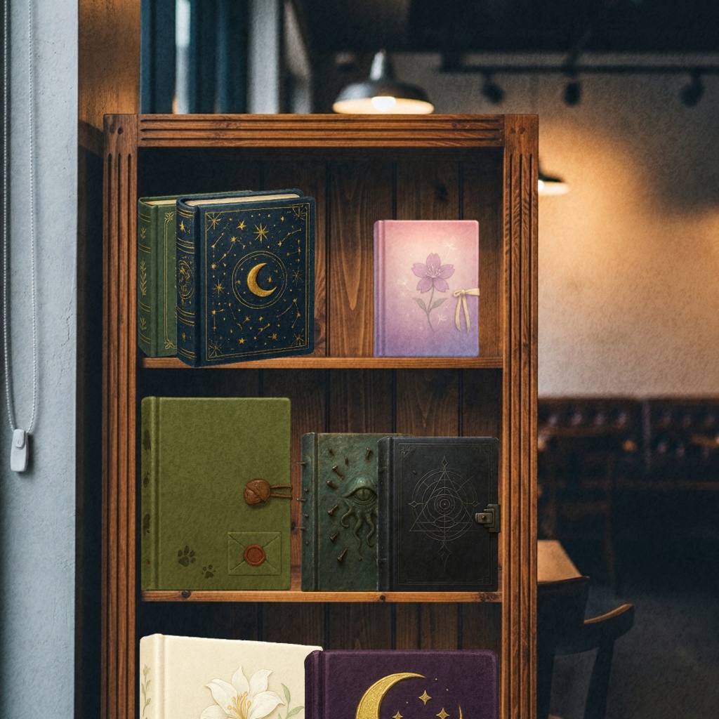 【透過済 PNG素材】本素材 55枚/魔導書素材 25枚