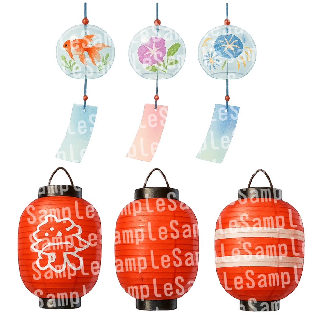 【透過済 PNG素材】夏祭り素材 53枚