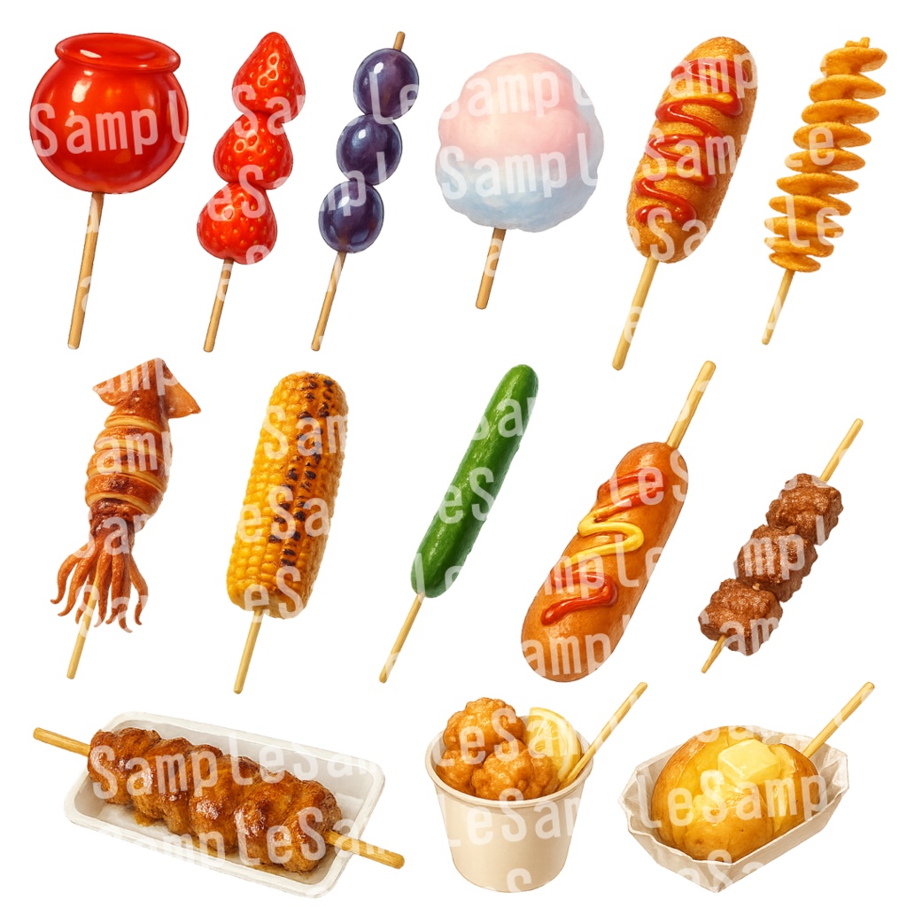 【透過済 PNG素材】夏祭り素材 53枚