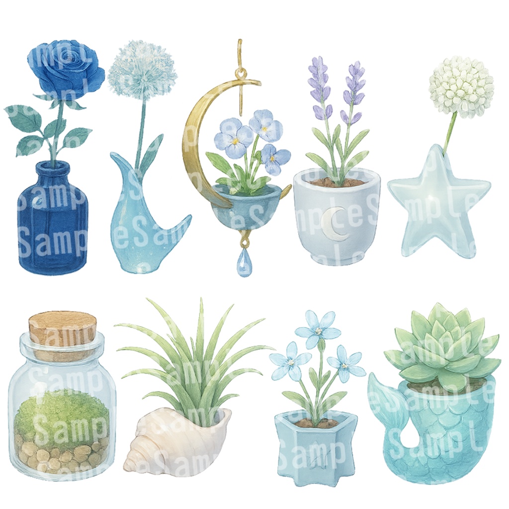 【透過済 PNG素材】卓上インテリア素材 100枚