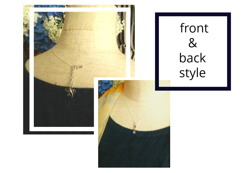 シルバー925長谷部モチーフ天然石ネックレス