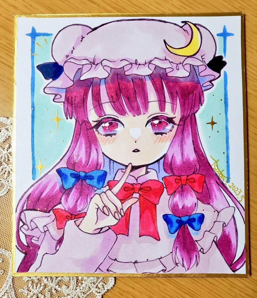 トリプロ / ターコイズ ＧＴ イラスト色紙原画 東方Project パチュリー