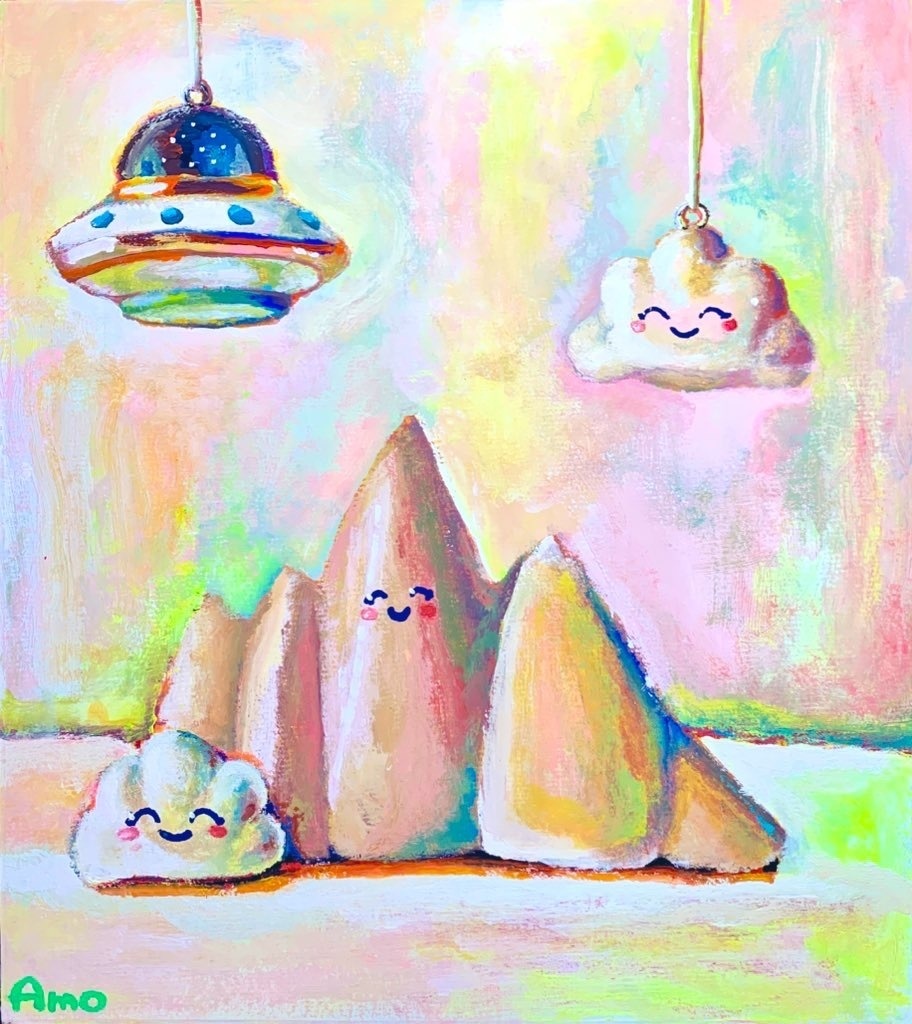 春のいとぐち　原画　絵画作品