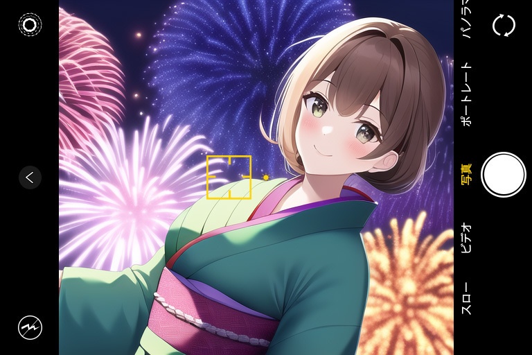 スマホのカメラ撮影画面セット