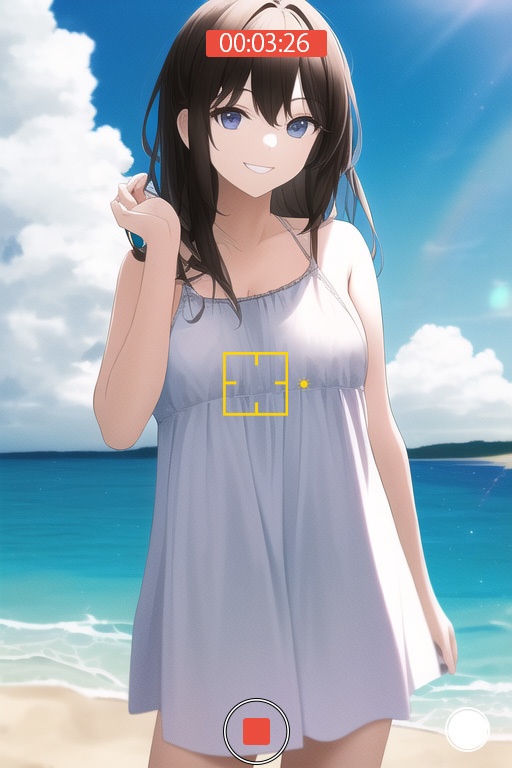 スマホのカメラ撮影画面セット