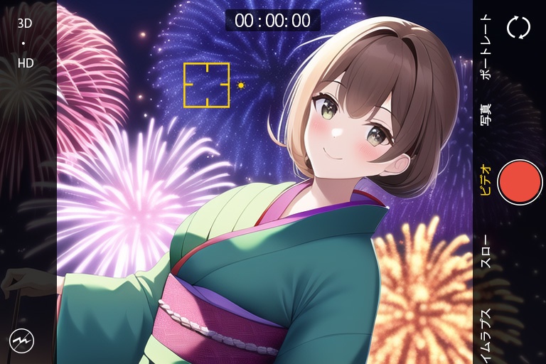 スマホのカメラ撮影画面セット
