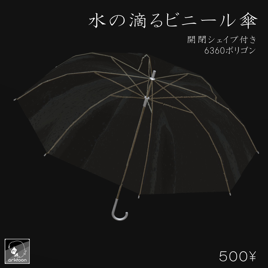 水の滴るビニール傘