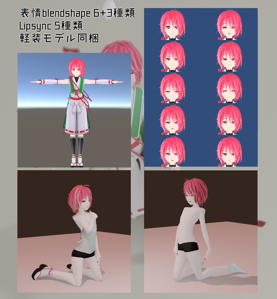 オリジナル3Dモデル「侘助(Wabisuke Tsubaki)」