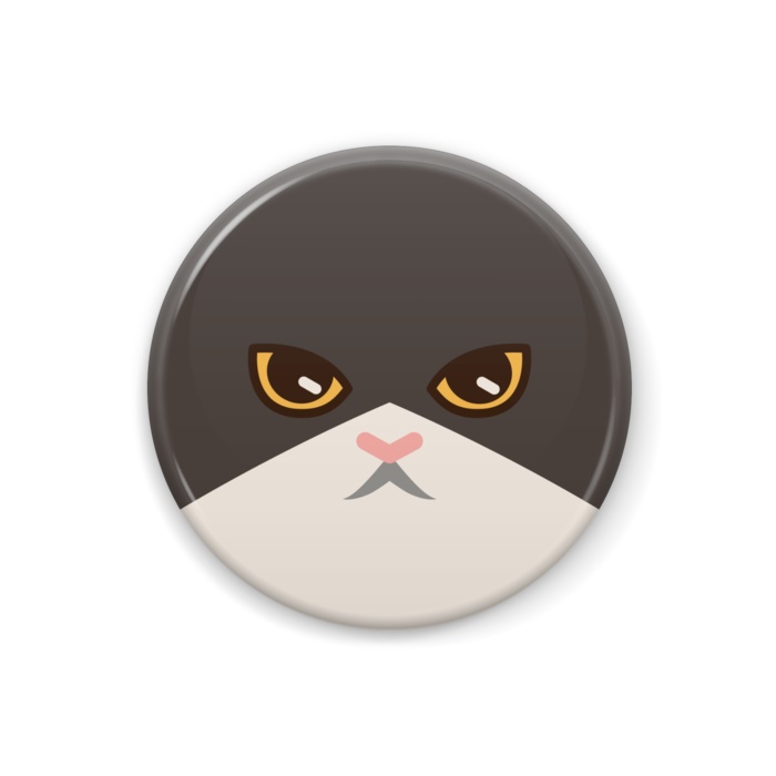 ネコシ・タンタン 缶バッジ