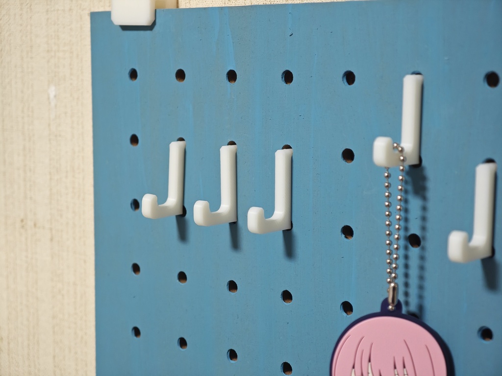 【無料DL可】有孔ボード用フック  3Dプリンタ用データ