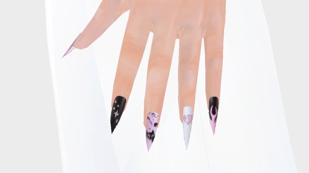 Set of 22 Halloween long nail designs