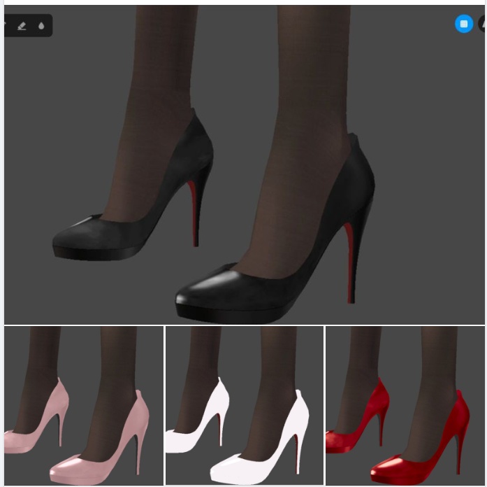 Collection of 3 high heel styles x 15 colors by tanlogic.cf | custom GIMP file