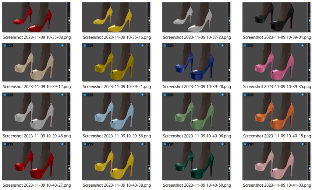 Collection of 3 high heel styles x 15 colors by tanlogic.cf | custom GIMP file