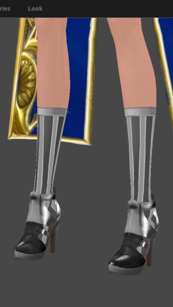 Set steel warrior high heels